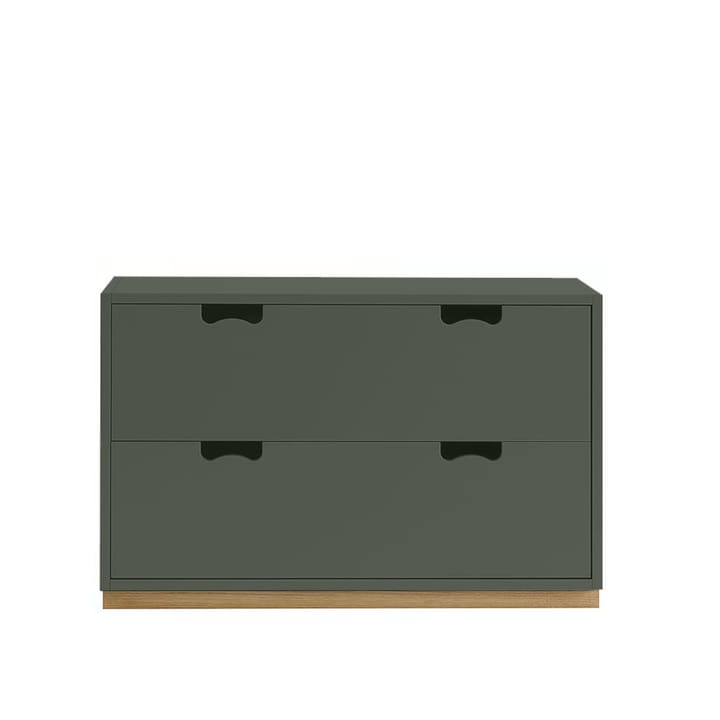 Snö A2 kommode - green khaki, eiksokkel - Asplund