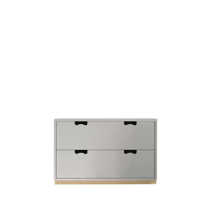 Snö A2 kommode - light grey, bjørksokkel - Asplund