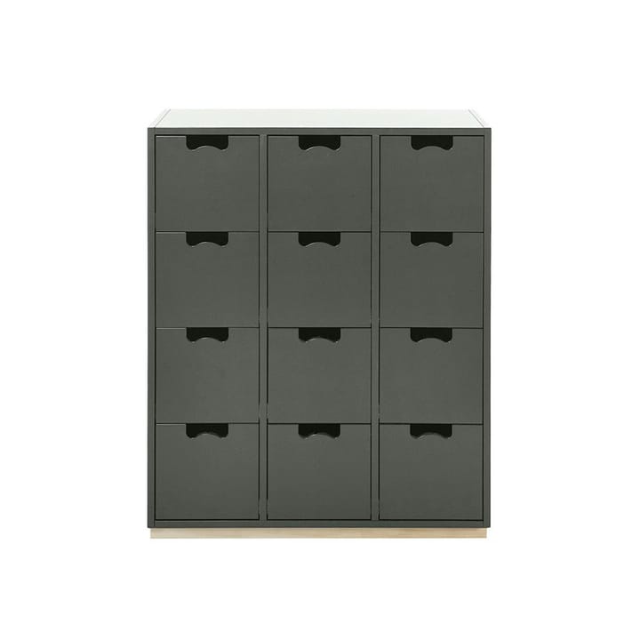 Snö B kommode - green khaki, bjørksokkel - Asplund