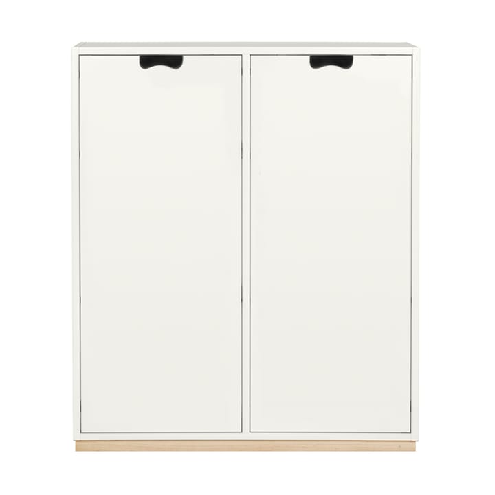 Snö E skap - white, bjørkesokkel/dekte dører, dybde 42 cm - Asplund