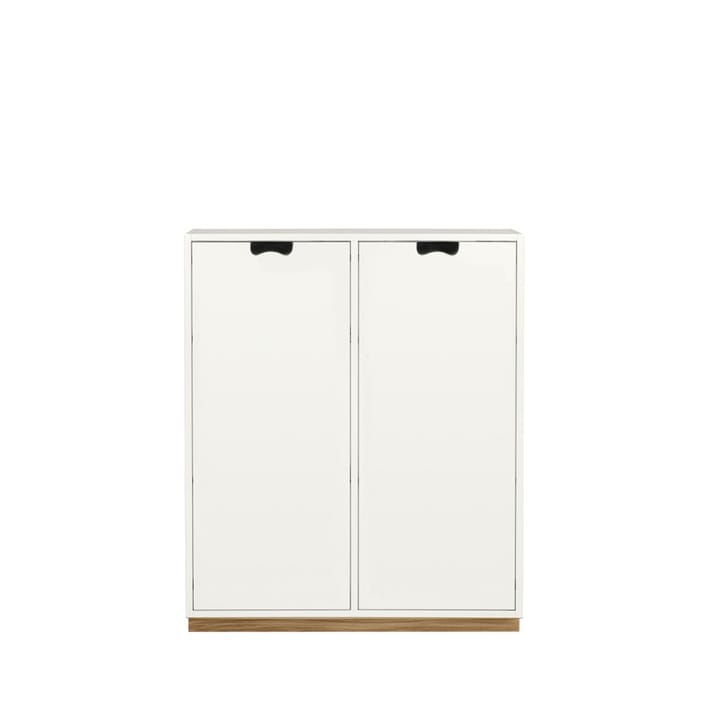 Snö E skap - white, eikesokkel, dekte dører, dybde 42 cm - Asplund