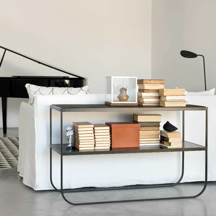 Tati console 120 konsollbord, eik hvitpigment, hvitt stativ, 120 Asplund