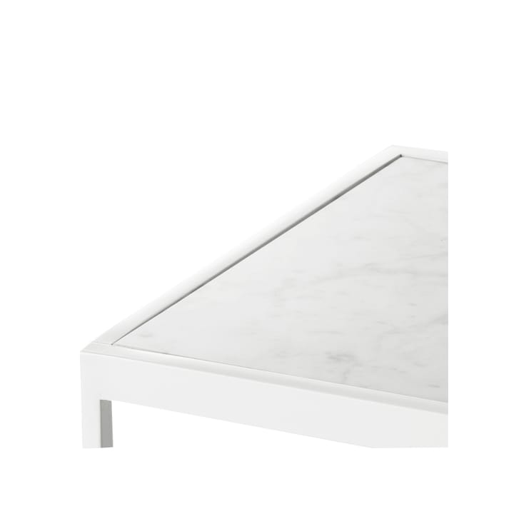 Tati console 65 sidobord, marmor hvit, hvitt stativ, 65 Asplund