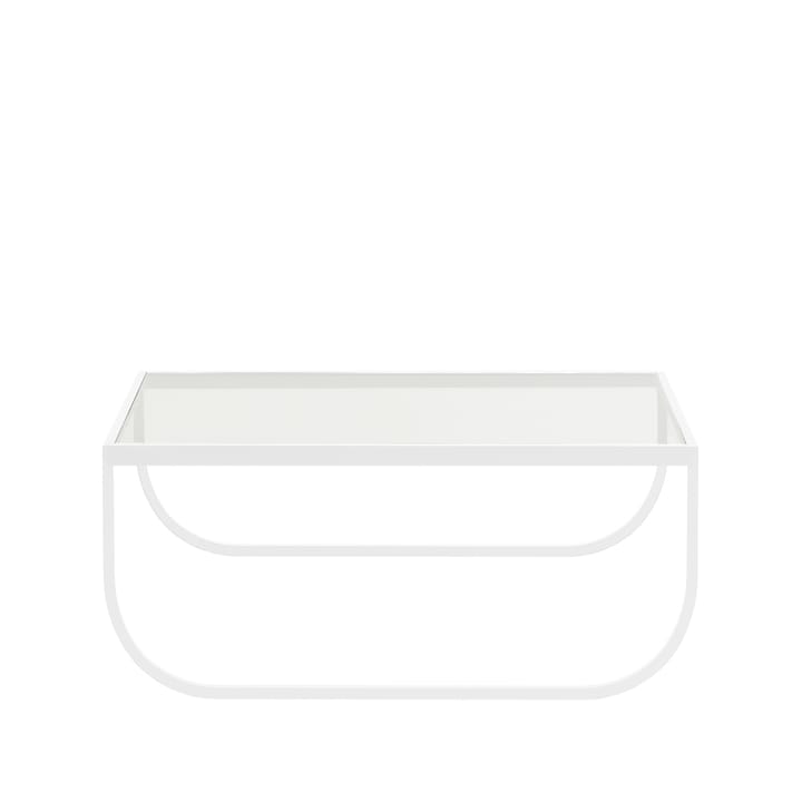 Tati High sofabord - glass, 15 hvit stativ - Asplund
