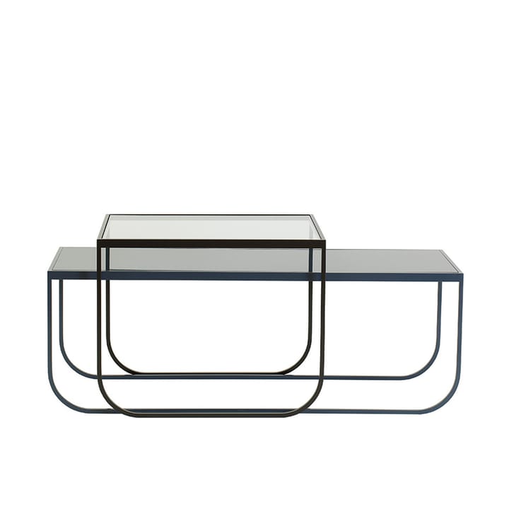 Tati Lounge High sofabord, glass, char grey Asplund
