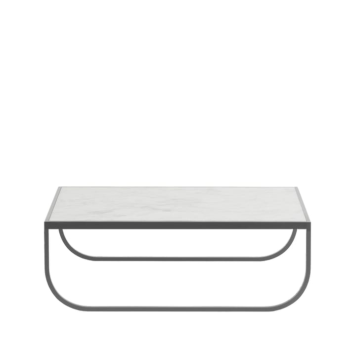Tati Low sofabord - marmor hvit, storm grey understell - Asplund