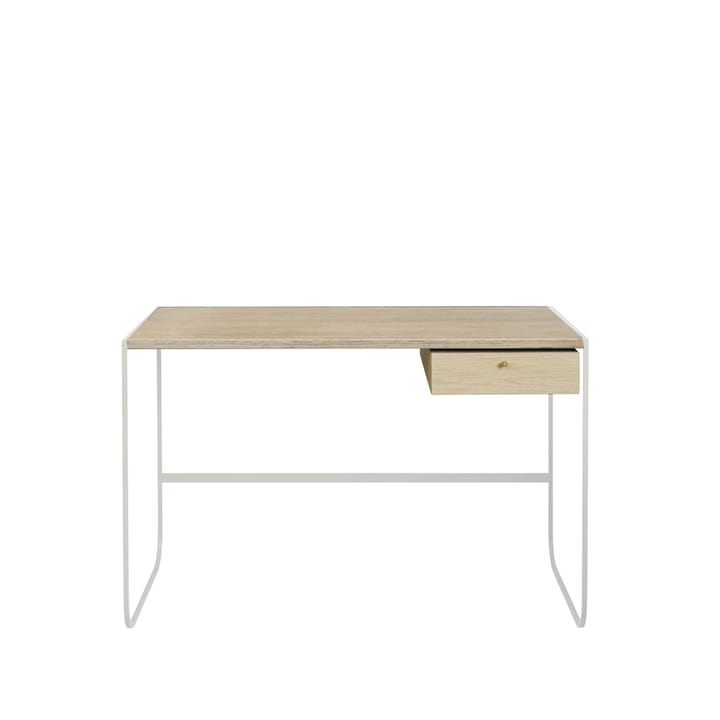 Tati skrivebord - hvitbeiset eik (p2), 1 skuff p2, stativ white - Asplund