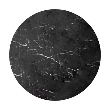 Androgyne bordsskive til sidebord - Nero Marquina, Ø65 cm - Audo Copenhagen