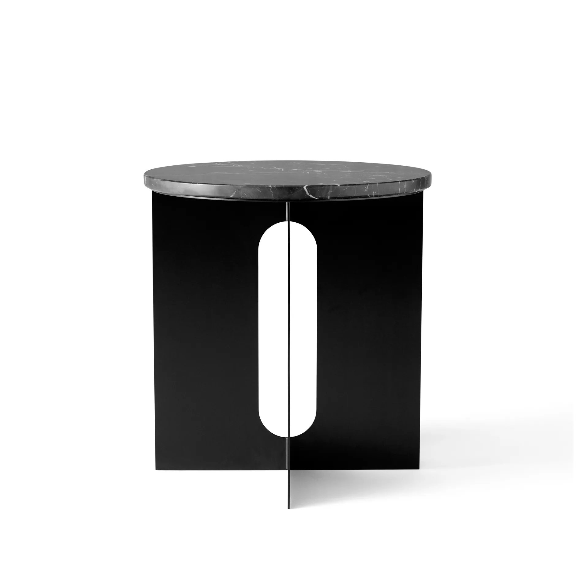 Androgyne bordsskive til sidebord, Svart, Ø42 cm Audo Copenhagen