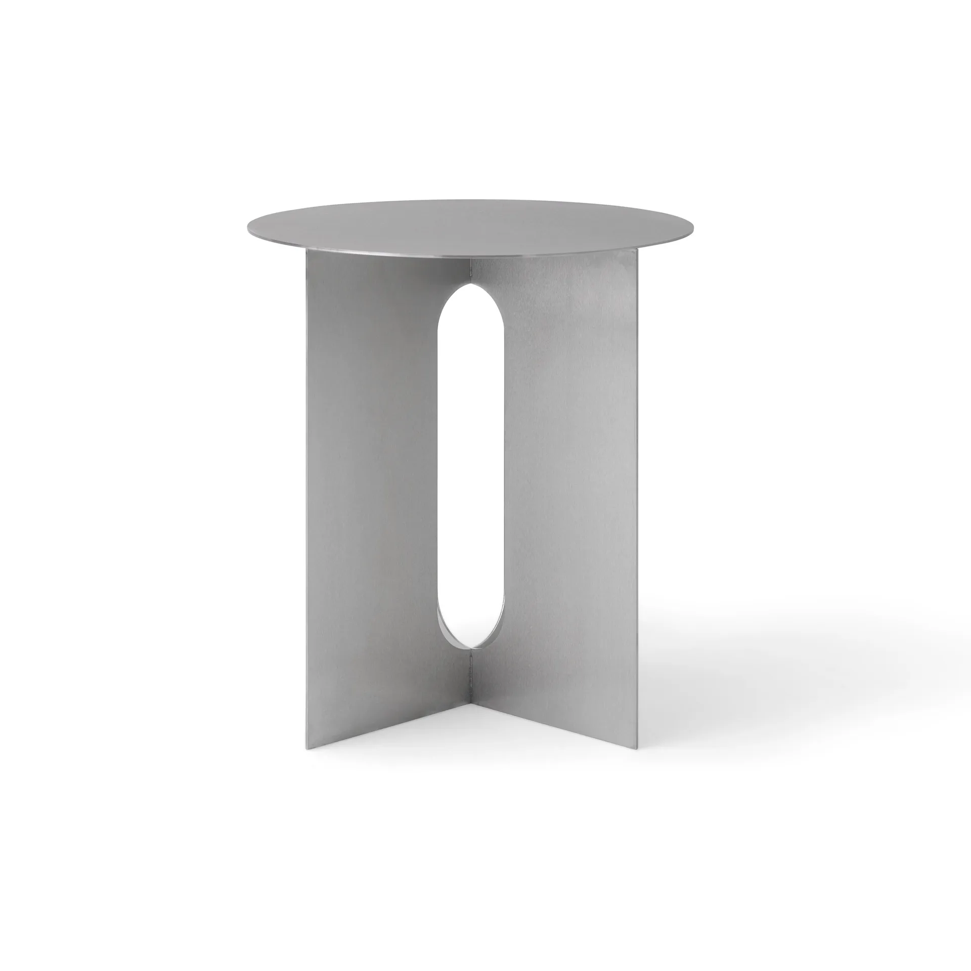 Androgyne sidebord Ø40x43 cm, Brushed steel Audo Copenhagen