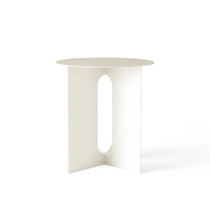 Androgyne sidebord Ø40x43 cm - elfenbenshvit - Audo Copenhagen