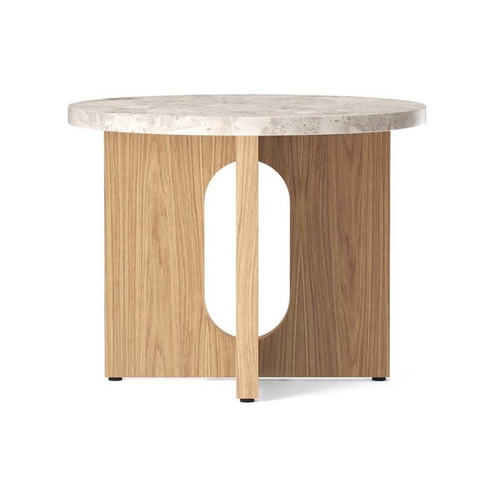 Androgyne sidebord Ø 50 cm base i eik - Kunis Breccia-bordplate - Audo Copenhagen