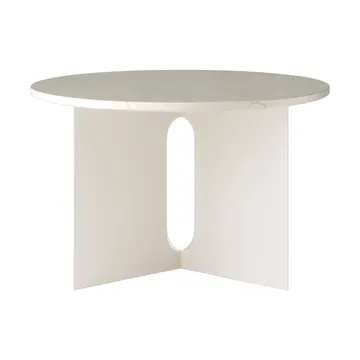 Androgyne sidebord - Crystal Rose marmor-ivory stål, Ø65 cm - Audo Copenhagen