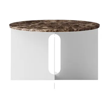 Androgyne sidebord - Emperador marmor-børstet stål, Ø65 cm - Audo Copenhagen