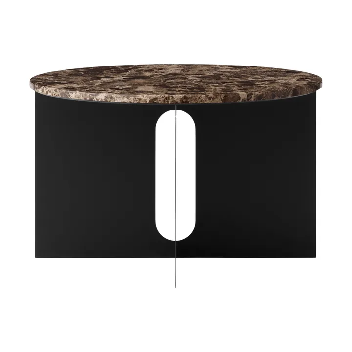 Androgyne sidebord - Emperador marmor-svart stål, Ø65 cm - Audo Copenhagen