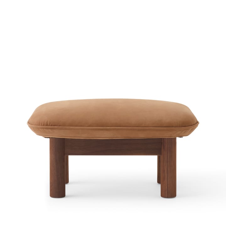 Brasilia fotskammel - skinn dunes camel 21004 brun, valnøttstativ - Audo Copenhagen