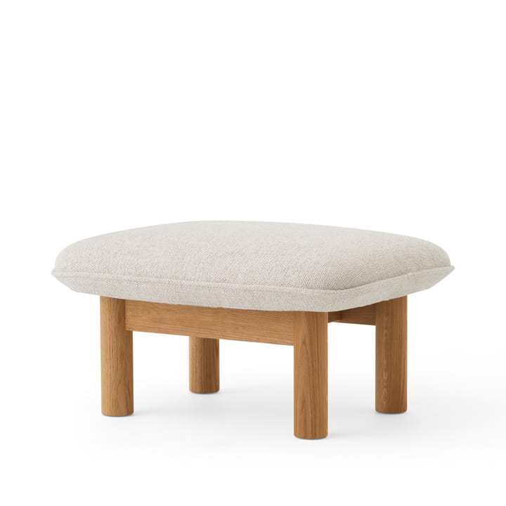 Brasilia fotskammel - tekstil moss 011 grå, eikestativ - Audo Copenhagen