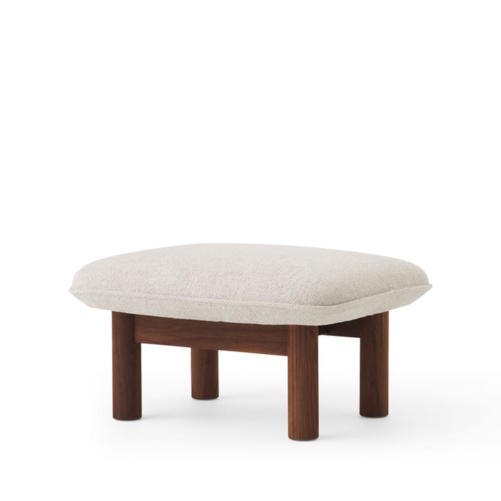 Brasilia fotskammel - tekstil moss 011 grå, valnøttstativ - Audo Copenhagen