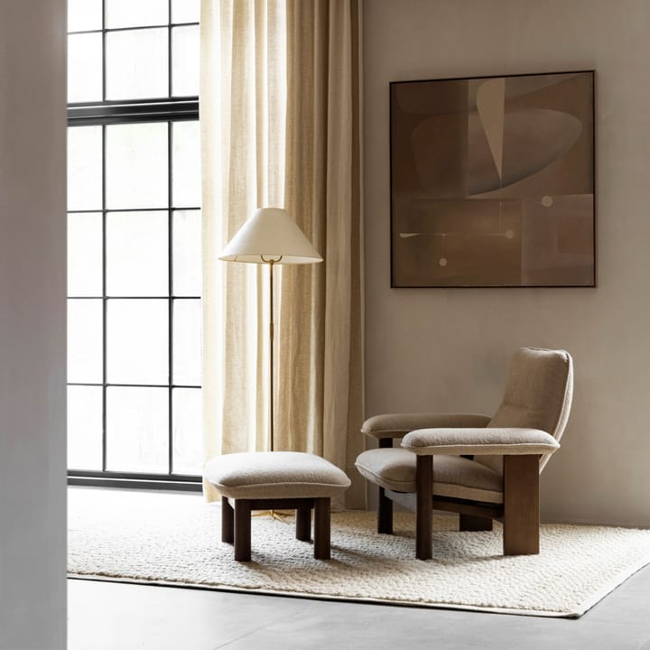 Brasilia lenestol, Dark oak-Bouclé 02 beige Audo Copenhagen