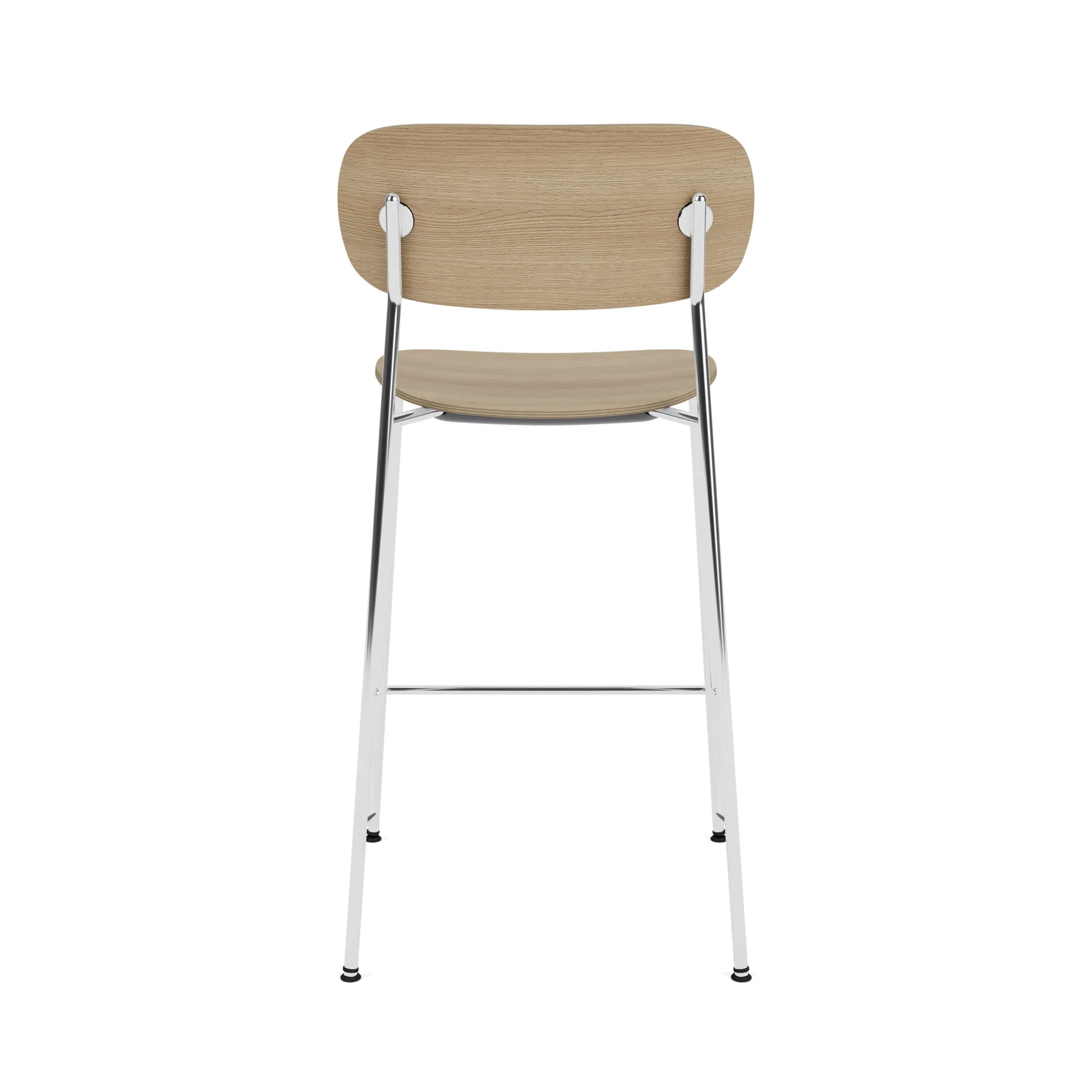Co Bar Chair barkrakk, Eik-kromert stål, 65 cm Audo Copenhagen