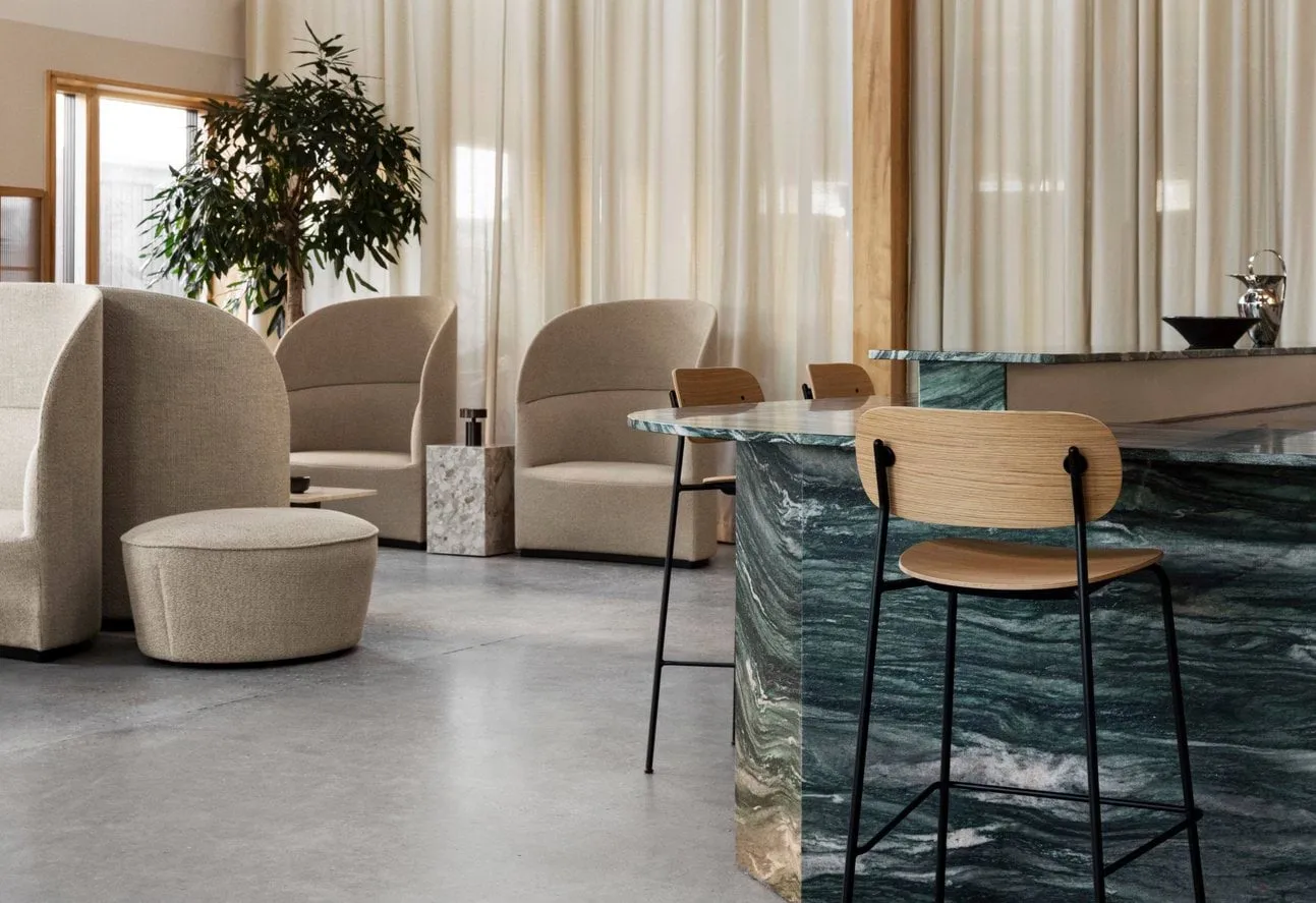 Co Bar Chair barkrakk, Eik-kromert stål, 65 cm Audo Copenhagen