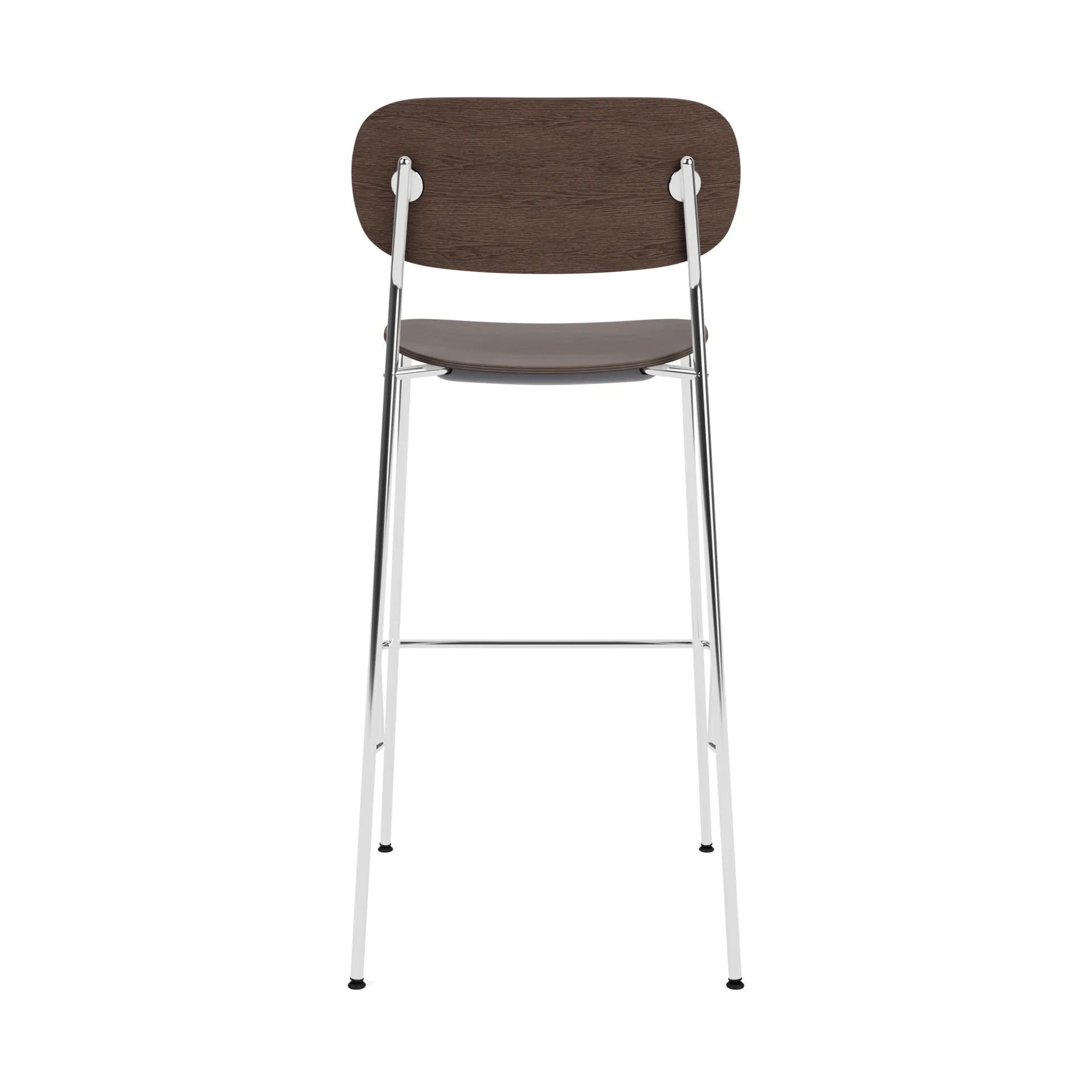Co Bar Chair barkrakk, Mørkbeiset eik-krommet stål, 75 cm Audo Copenhagen