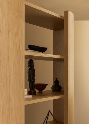 Crescent hylle - Ubehandlet eik, 150x173 cm - Audo Copenhagen