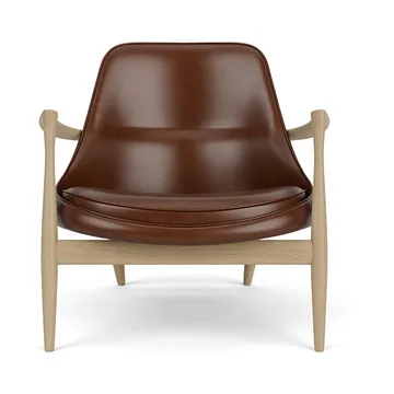 Elizabeth loungestol - Dakar 0329-eikefinér-svart stål - Audo Copenhagen