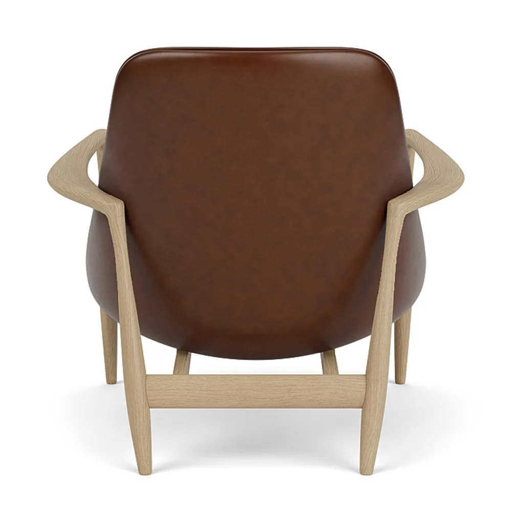 Elizabeth loungestol, Dakar 0329-eikefinér-svart stål Audo Copenhagen