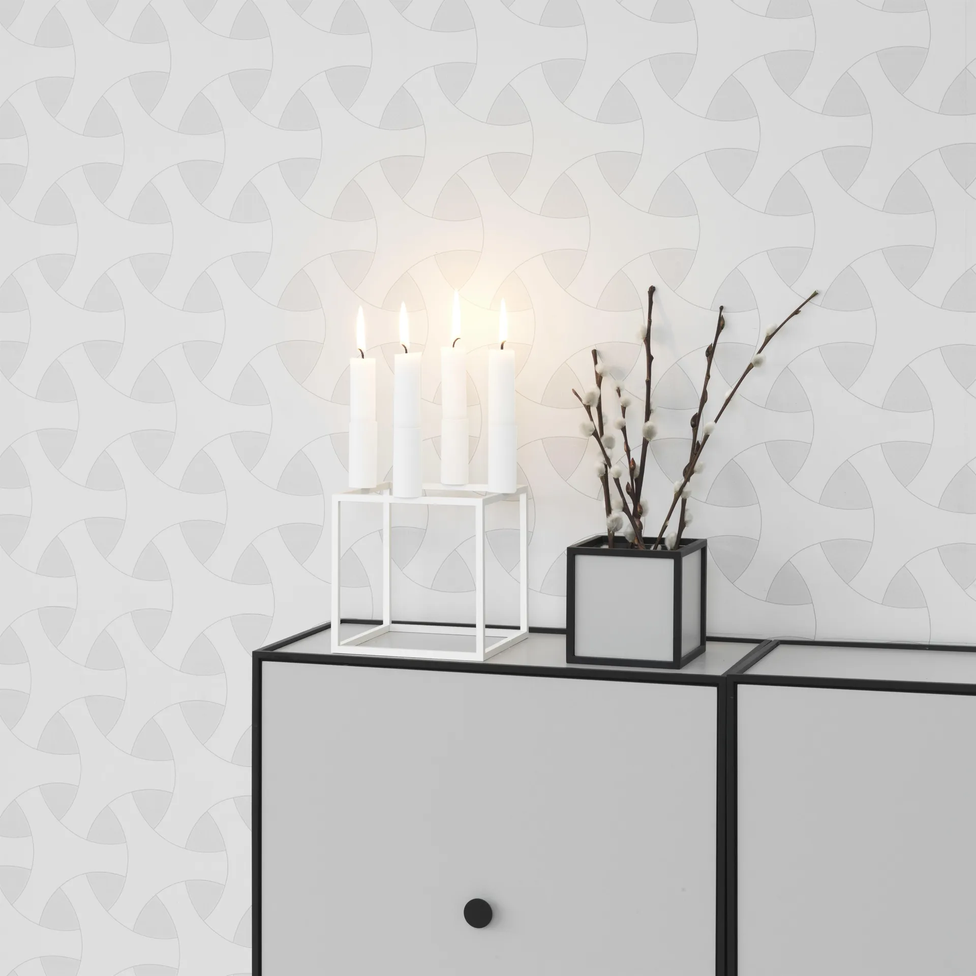 Frame 10 kube med lokk, lysegrå Audo Copenhagen