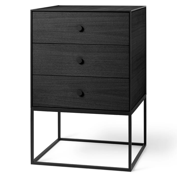 Frame 49 sidebord med tre skuffer - Svartbeiset ask - Audo Copenhagen