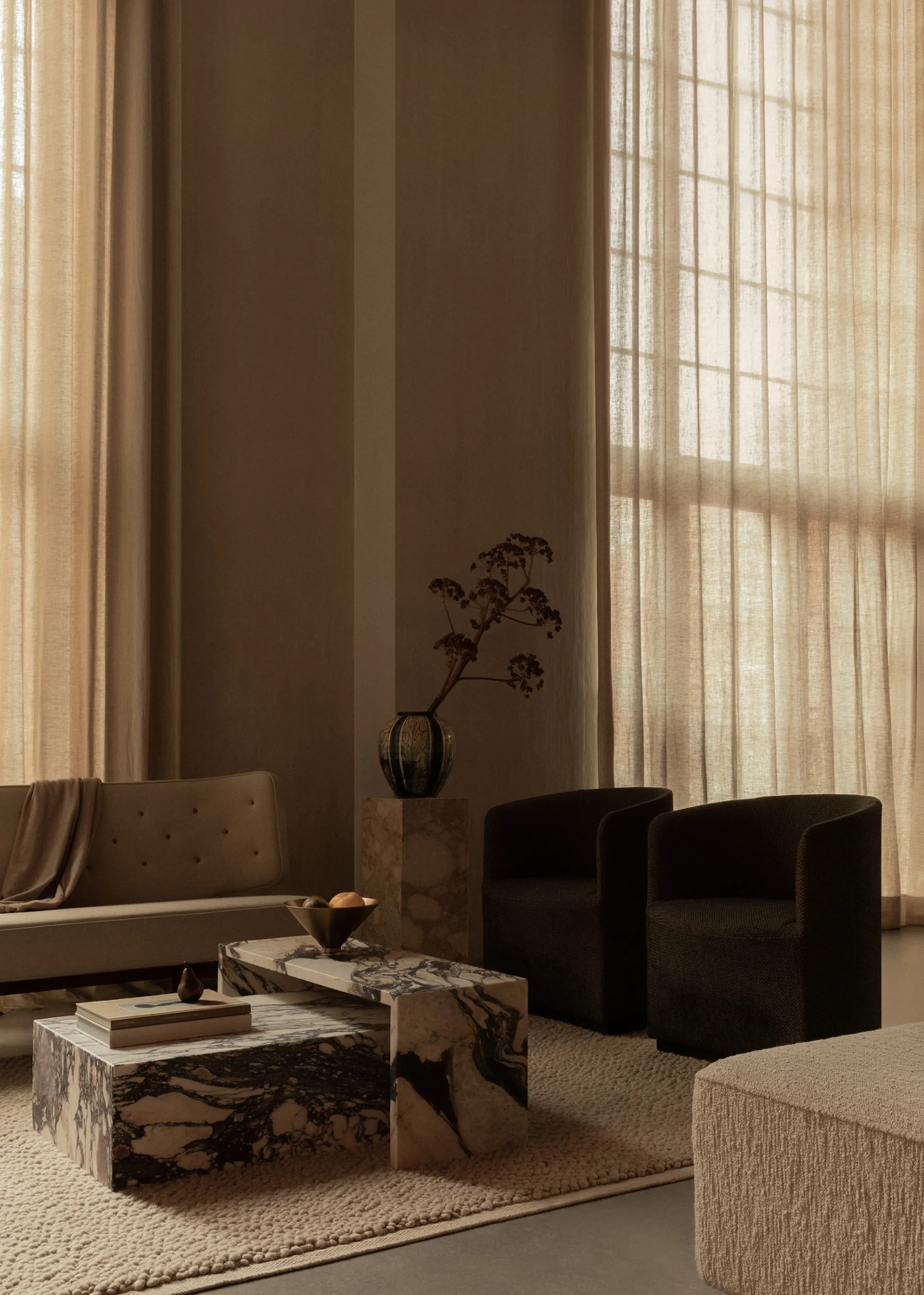 Gravel gulvteppe 200x300 cm, Ivory Audo Copenhagen