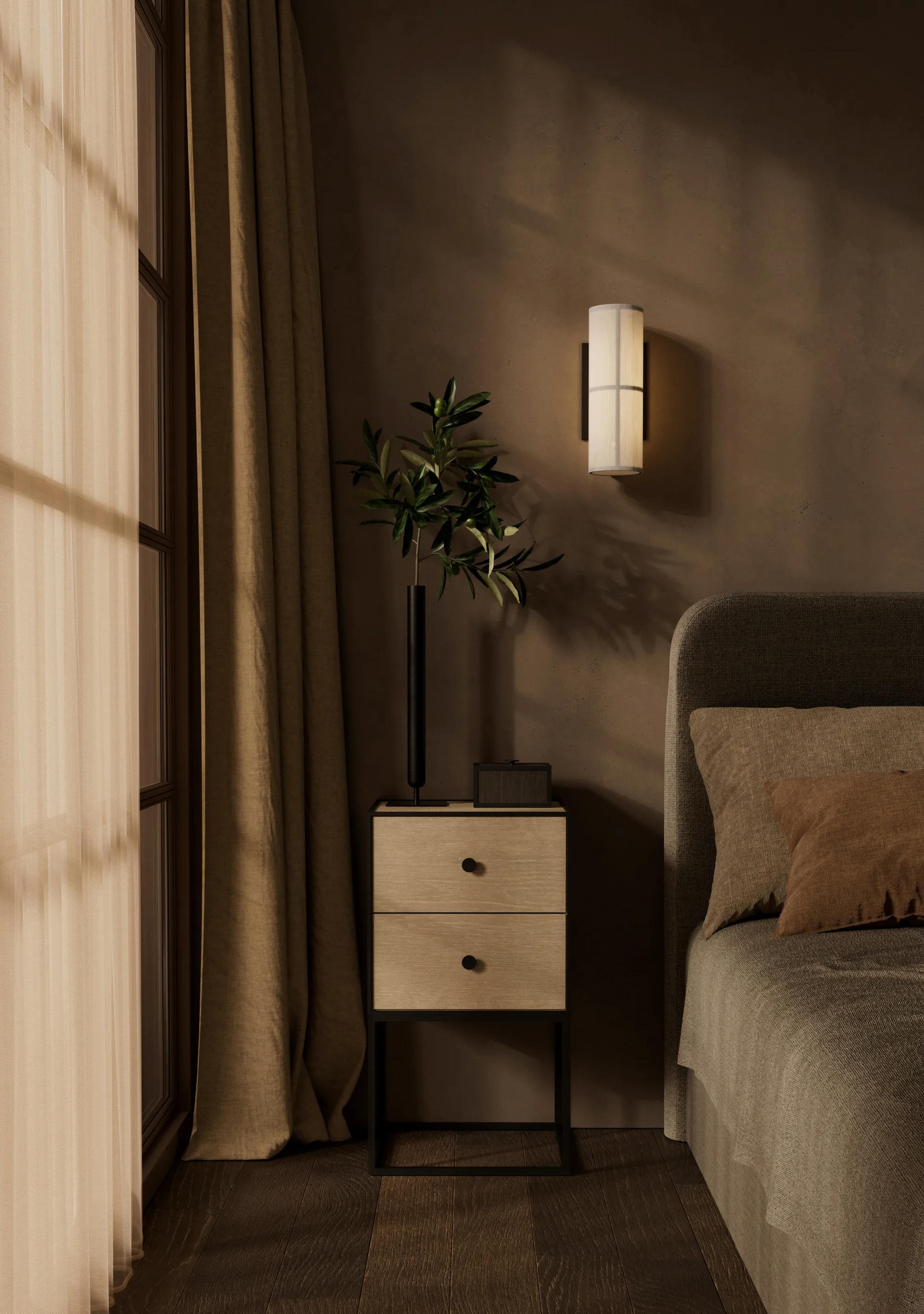 Hashira vegglampe Ø10 cm, Raw Audo Copenhagen