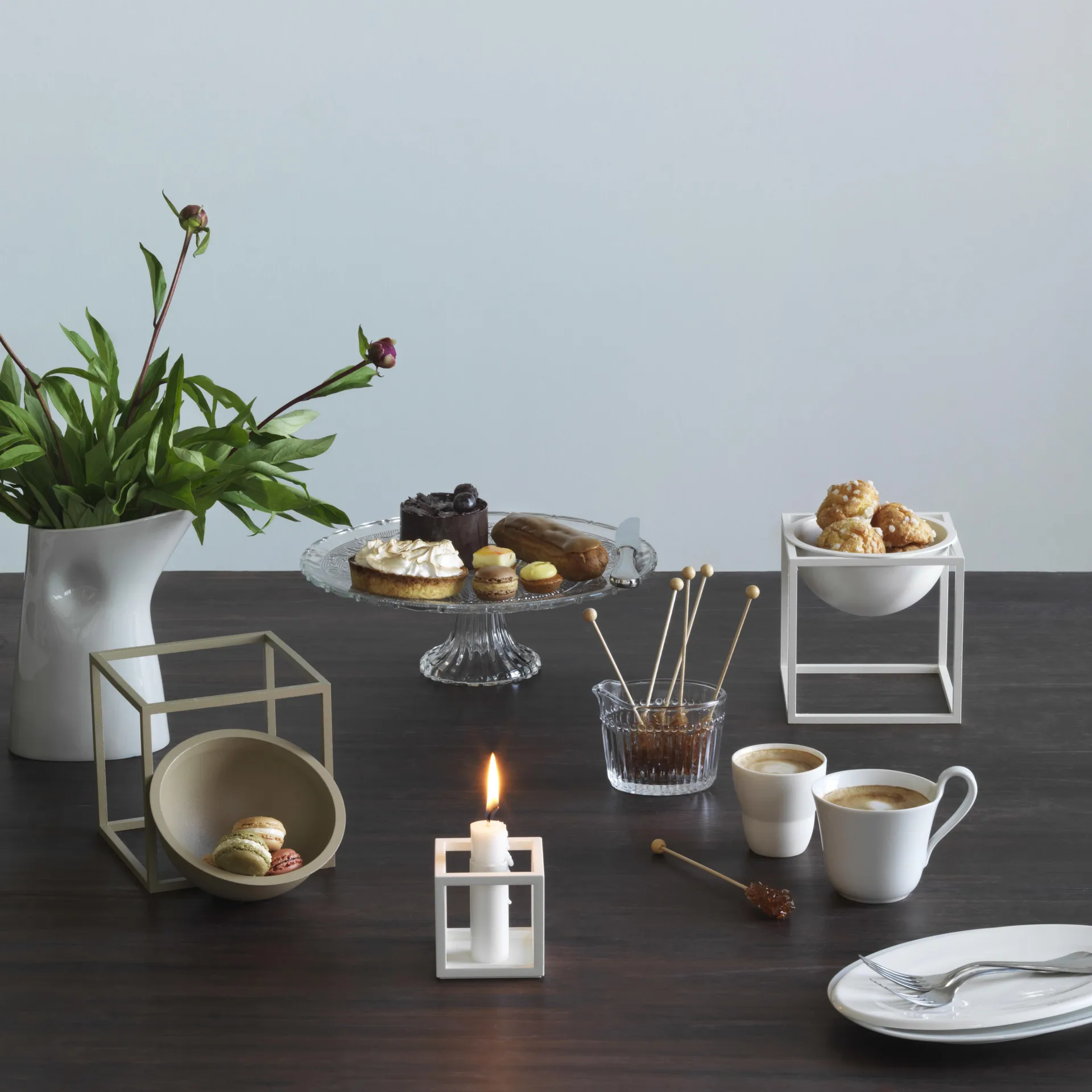 Kubus 1 lysestake, hvit Audo Copenhagen