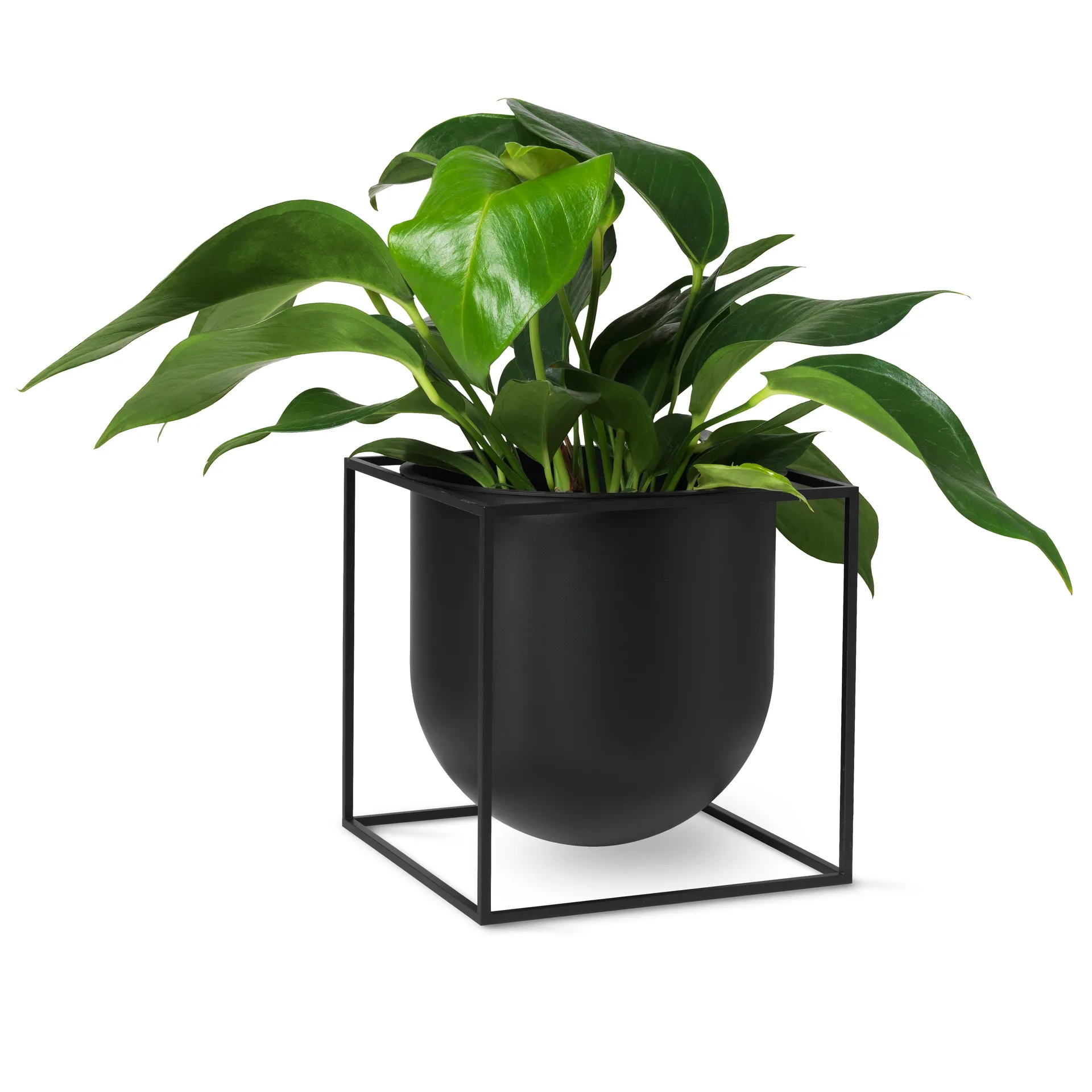 Kubus blomsterpotte 23 cm, Svart Audo Copenhagen