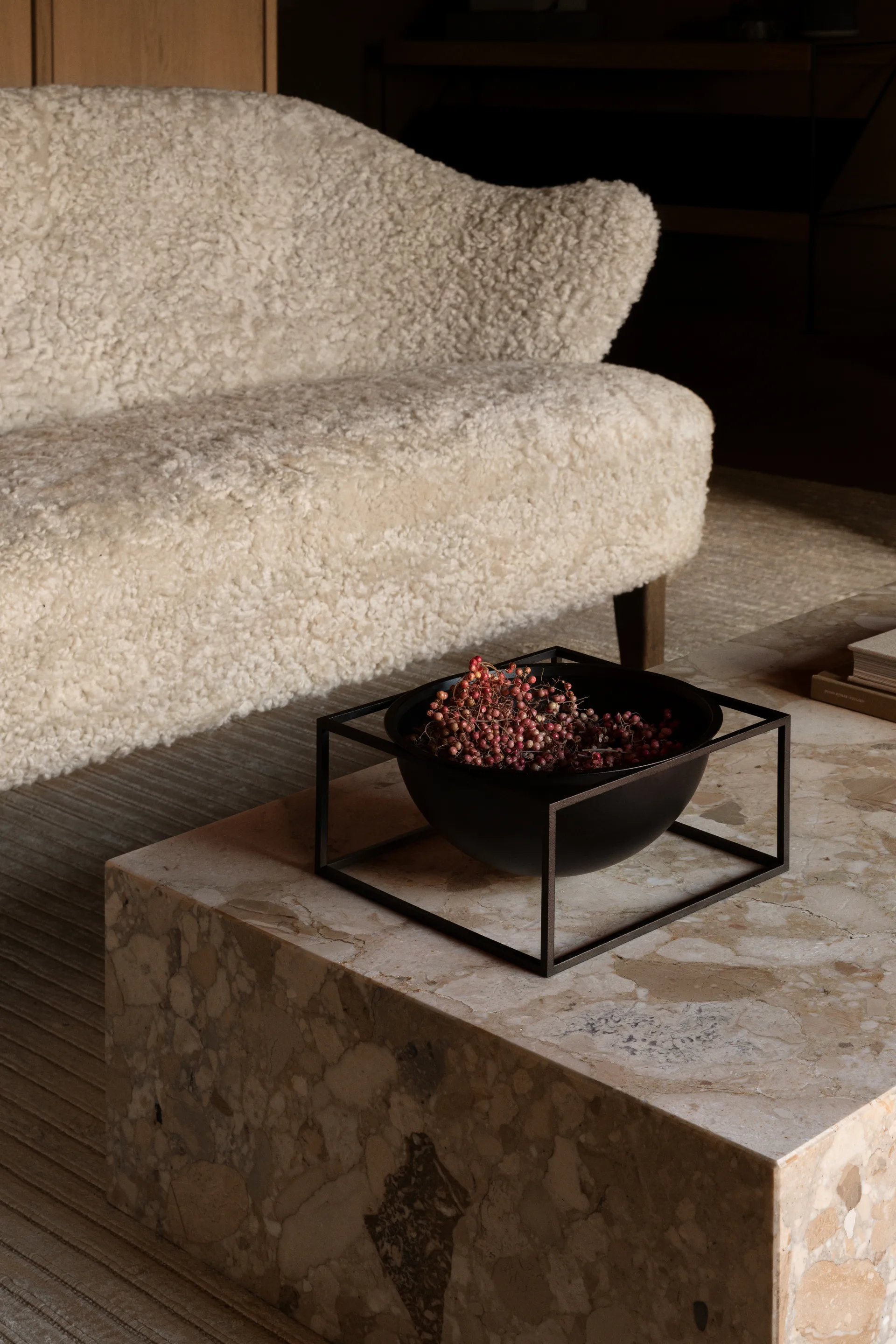 Kubus skål stor lav, svart Audo Copenhagen