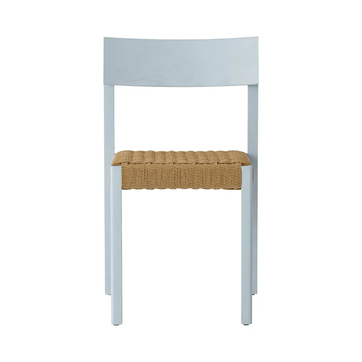 Mauro stol - Linen blue oak-paper cord - Audo Copenhagen