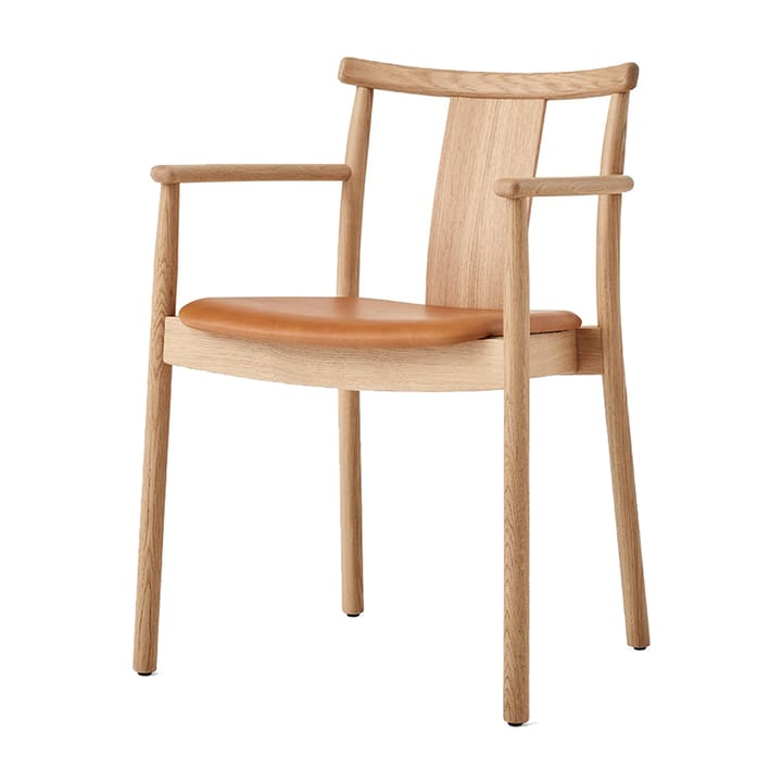 Merkur karmstol med sittepute - Oak- Dakar 0250 cognac - Audo Copenhagen