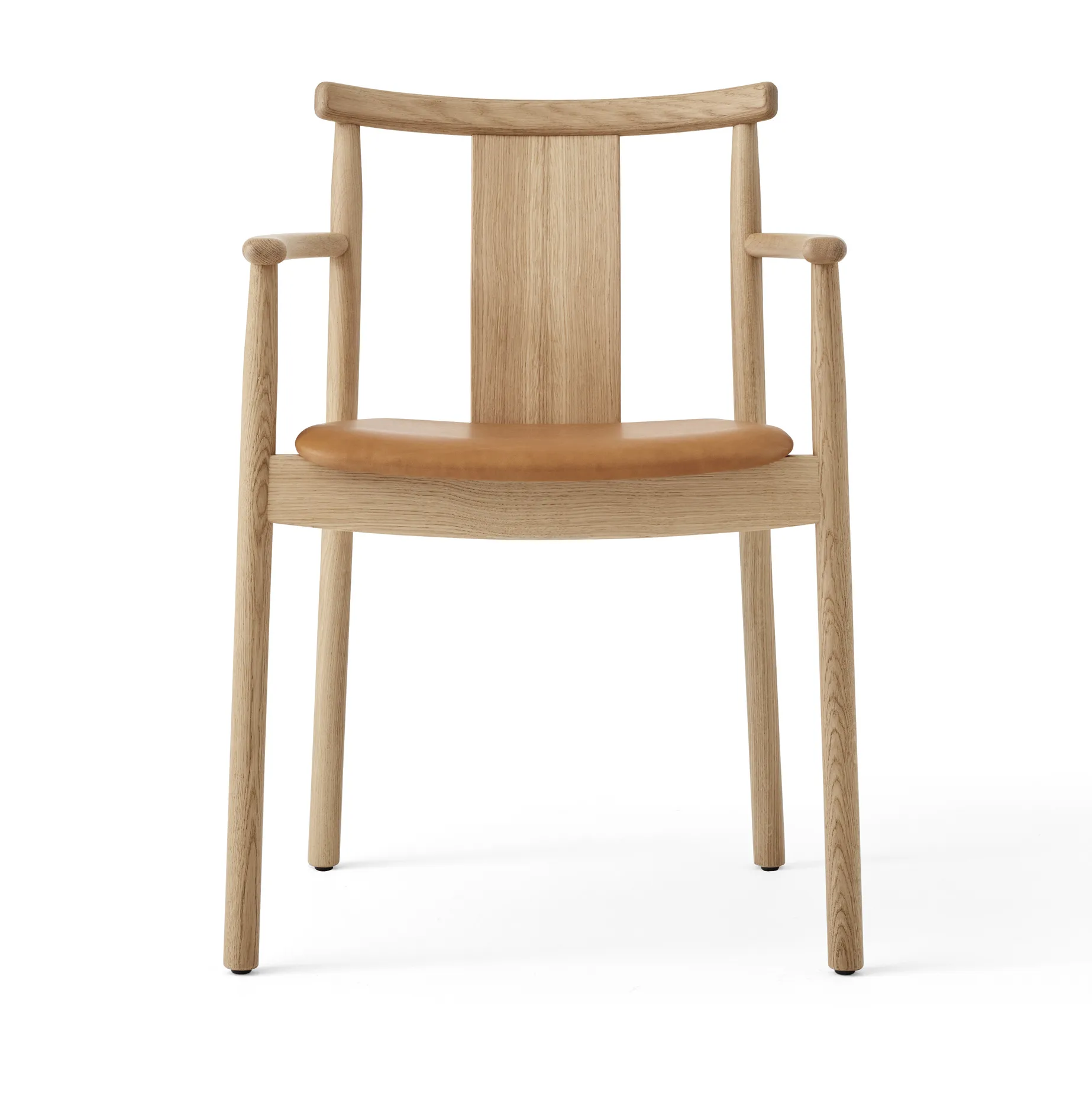 Merkur karmstol med sittepute, Oak- Dakar 0250 cognac Audo Copenhagen