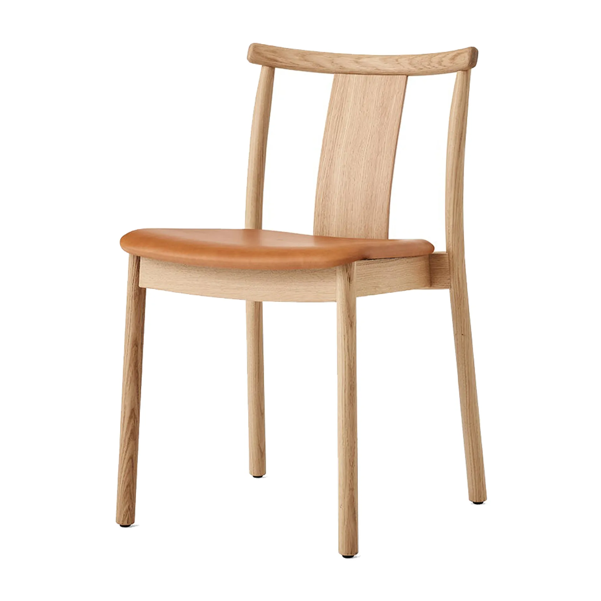 Merkur stol med sittepute, Oak- Dakar 0250 cognac Audo Copenhagen