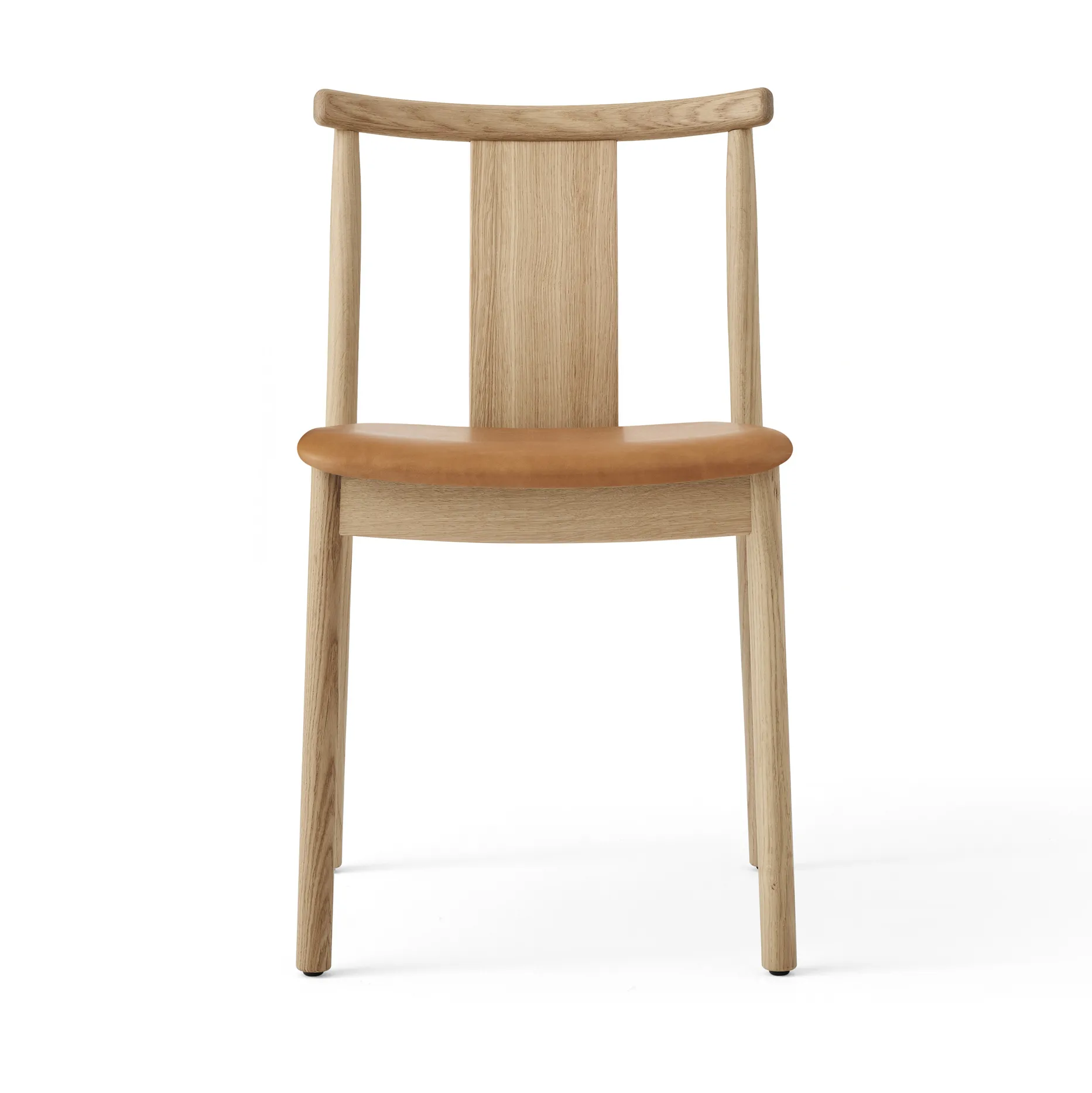 Merkur stol med sittepute, Oak- Dakar 0250 cognac Audo Copenhagen