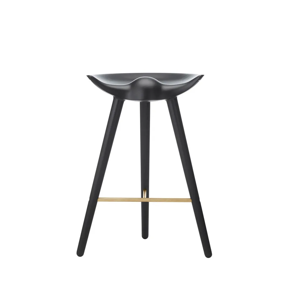 ML 42 barkrakk, black stained beech, brass Audo Copenhagen