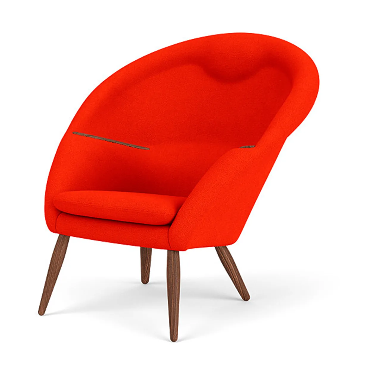 Oda loungestol helpolstret, Hallingdal 0600-valnøtt Audo Copenhagen