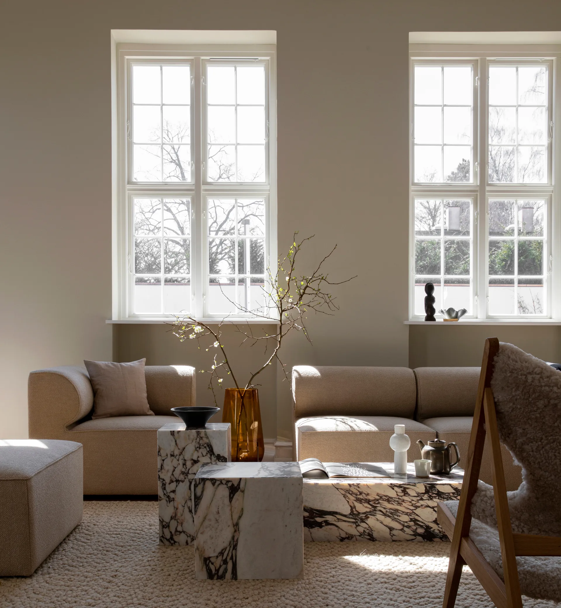 Plinth tall sidebord 30 x 30 x 51 cm, Multi rose Audo Copenhagen