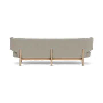 Radiohus sofa - Re-wool 218-naturlig eik, lærknapper, 3-seter - Audo Copenhagen