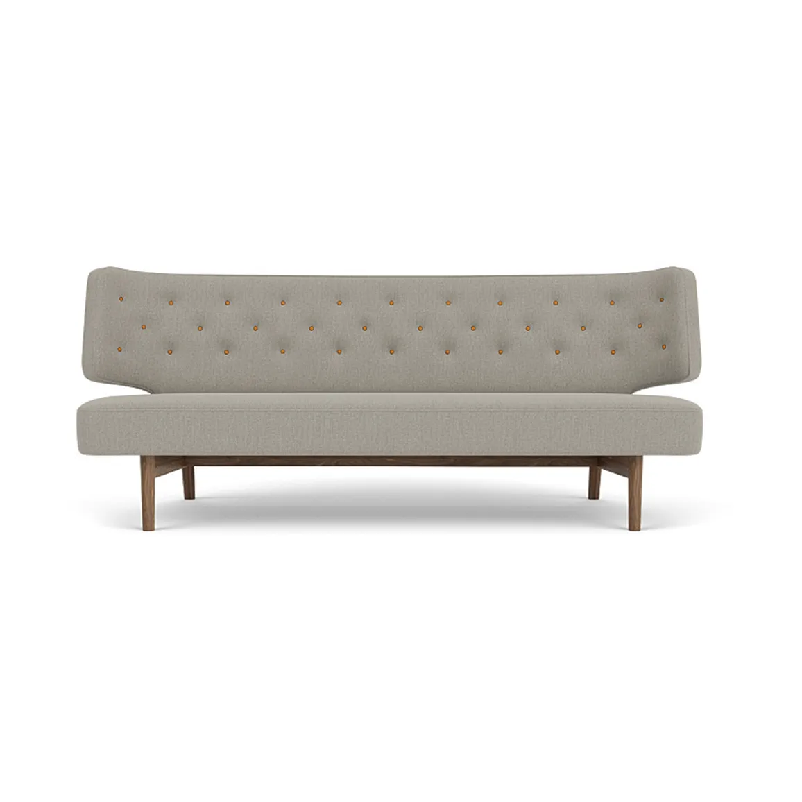 Radiohus sofa, Re-wool 218-valnøtt, lærknapper, 2-seter Audo Copenhagen