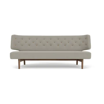 Radiohus sofa - Re-wool 218-valnøtt, lærknapper, 2-seter - Audo Copenhagen