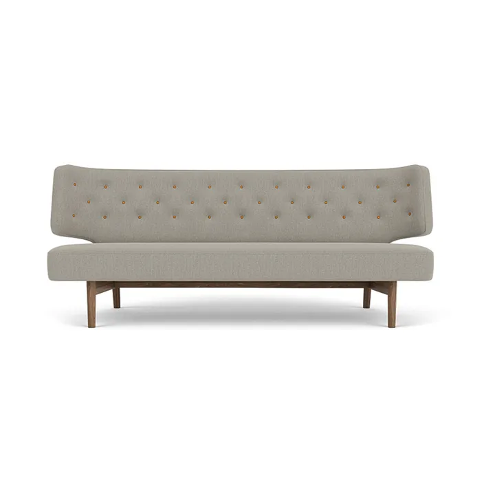 Radiohus sofa - Re-wool 218-valnøtt, lærknapper, 2-seter - Audo Copenhagen
