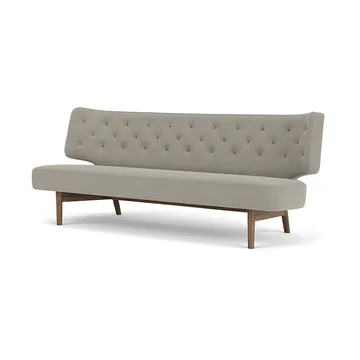 Radiohus sofa - Re-wool 218-valnøtt, lærknapper, 2-seter - Audo Copenhagen