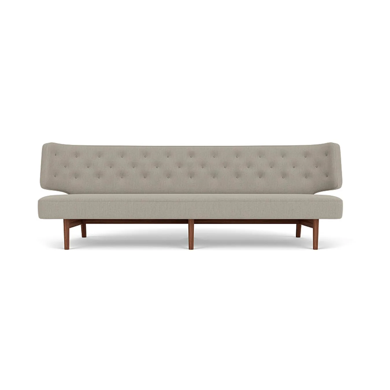Radiohus sofa, Re-wool 218-valnøtt, lærknapper, 3-seter Audo Copenhagen